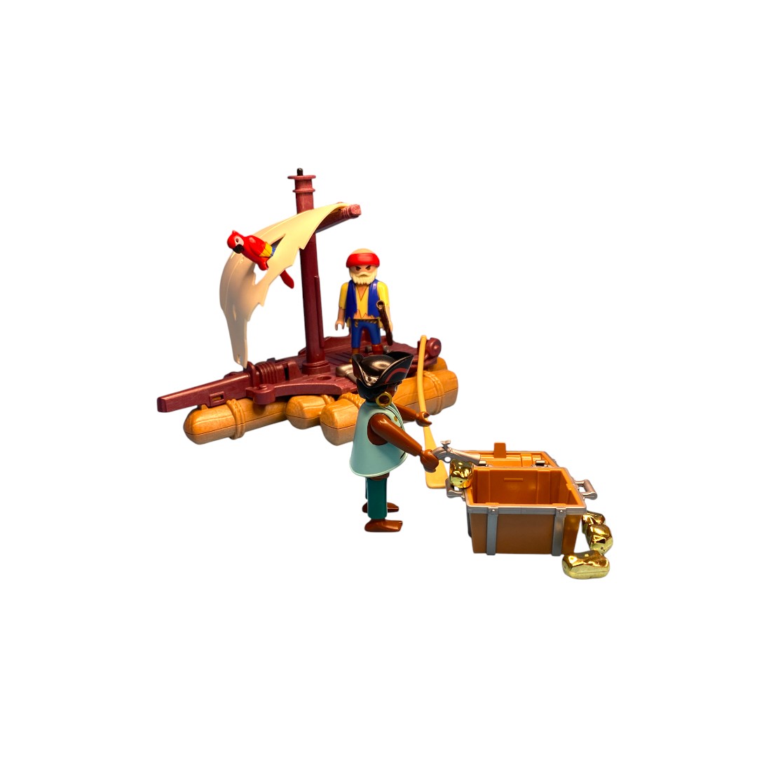 Set pirates chasse au trésor - x2 personnages avec radeau et accessoires Très bon état - Vue 2 - 